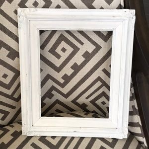 Antique like frame chalk paint white